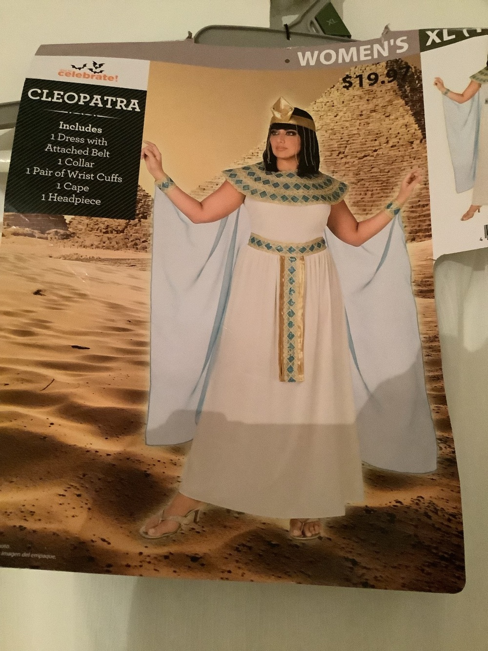 BNWT Cleopatra Women's White and Light Blue Egyptian Costume